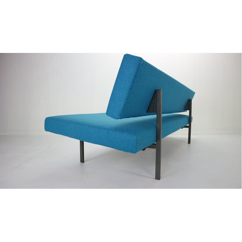 Vintage Gijs Van Der Sluis Streamline Blue Sleeper Sofa Daybed Model 540, 1961