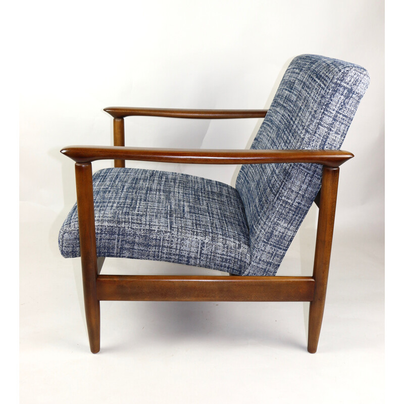 Vintage Blue Armchair by Edmund Homa, 1970s