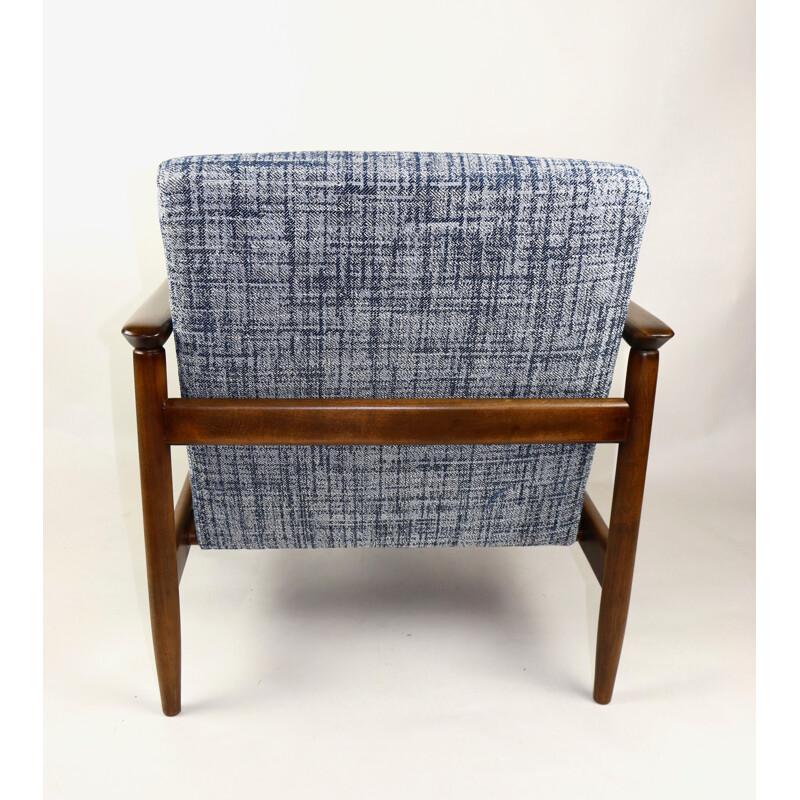 Fauteuil vintage bleu d'Edmund Homa 1970