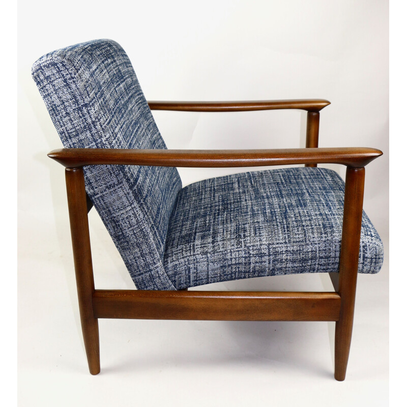 Vintage Blue Armchair by Edmund Homa, 1970s