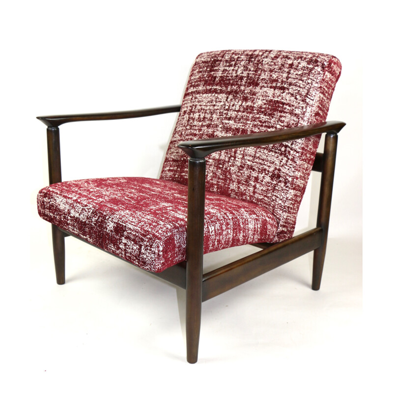 Roter Vintage-Sessel von Edmund Homa 1970