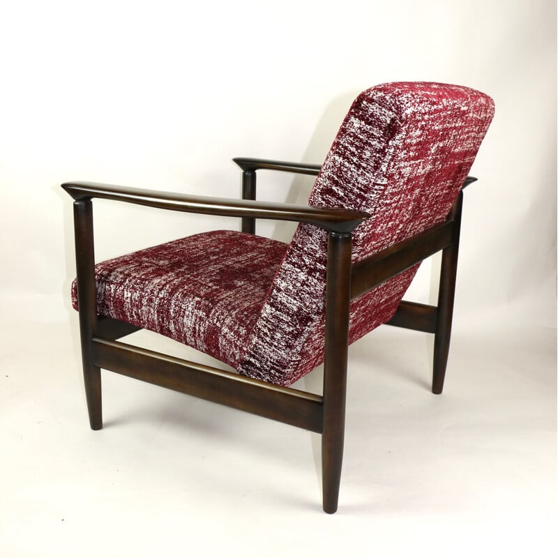 Vintage Red Armchair by Edmund Homa, 1970s