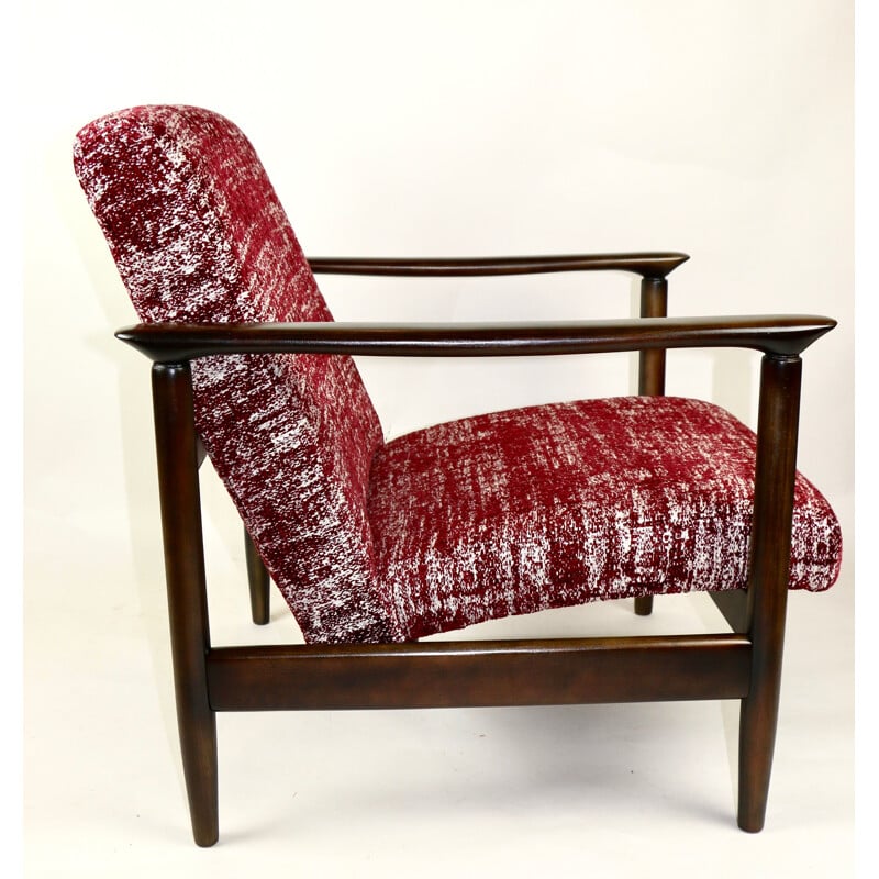 Vintage Red Armchair by Edmund Homa, 1970s