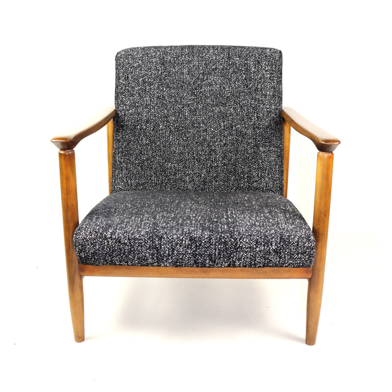 Vintage Black Armchair by Edmund Homa, 1970s