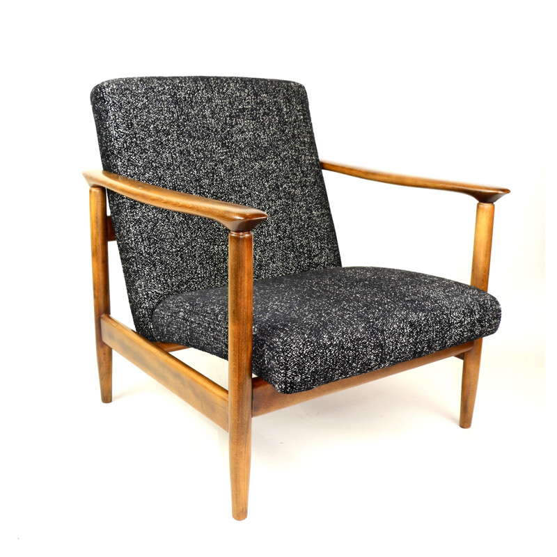 Vintage Black Armchair by Edmund Homa, 1970s