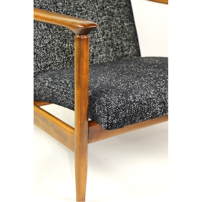 Zwarte vintage fauteuil van Edmund Homa 1970