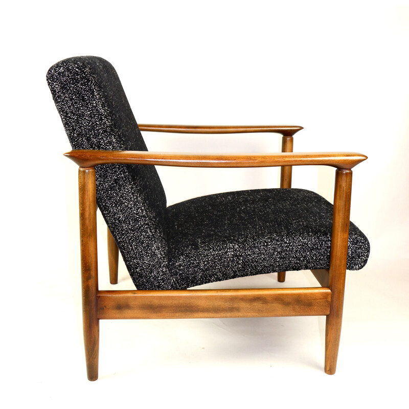 Vintage Black Armchair by Edmund Homa, 1970s