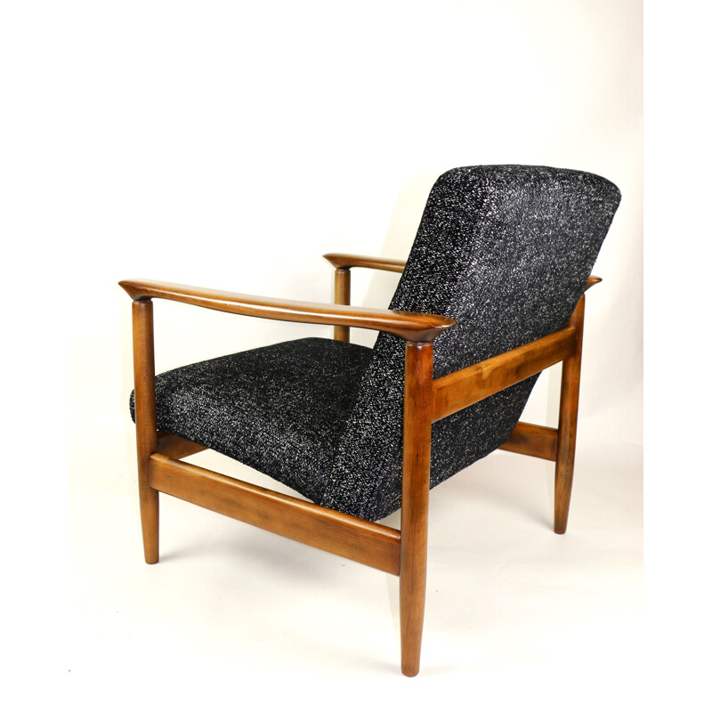 Schwarzer Vintage-Sessel von Edmund Homa 1970