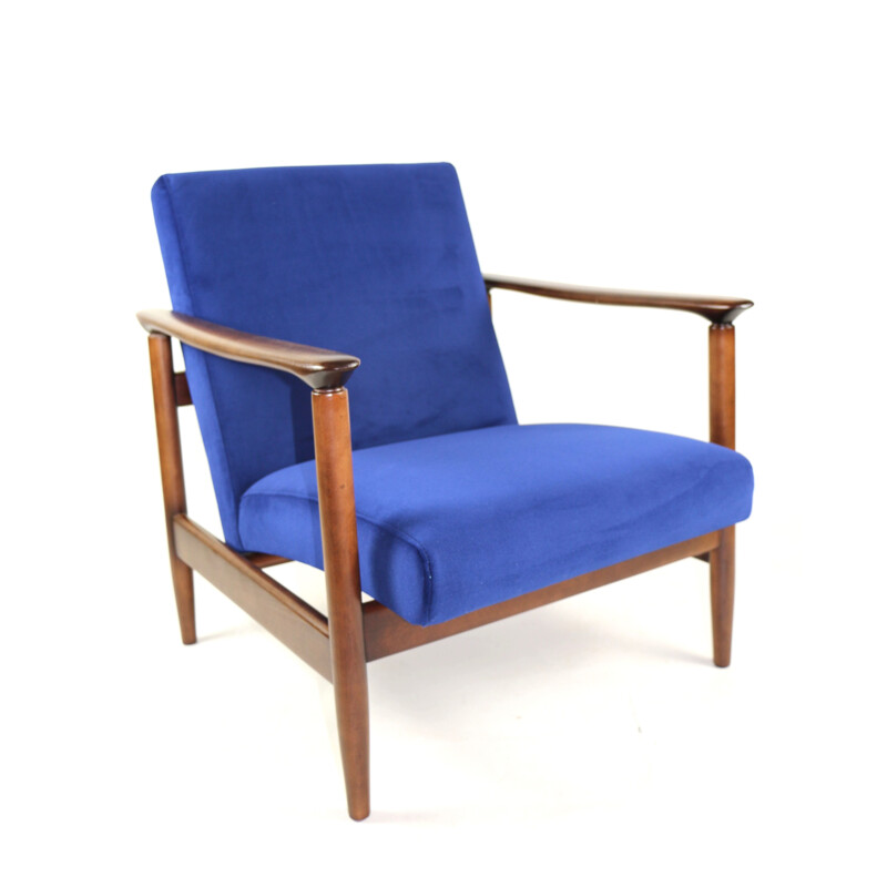 Vintage Blue Armchair by Edmund Homa, 1970s