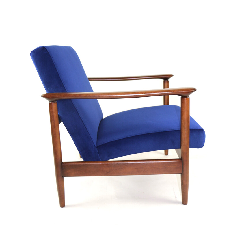 Vintage Blue Armchair by Edmund Homa, 1970s