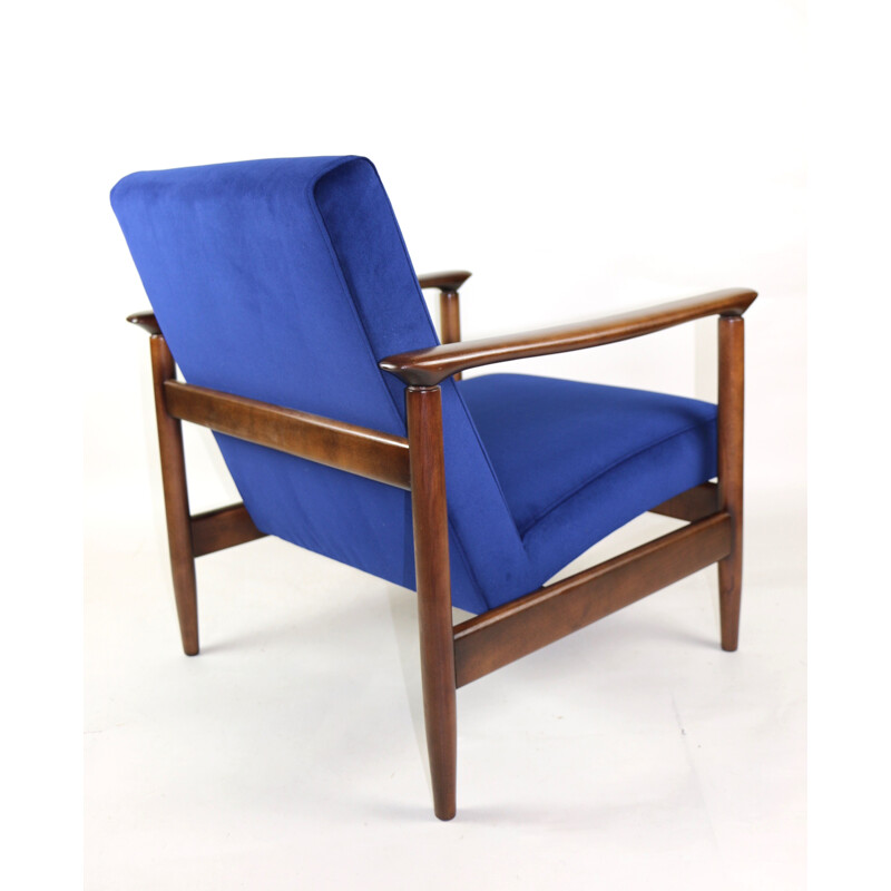 Fauteuil bleu vintage d'Edmund Homa 1970