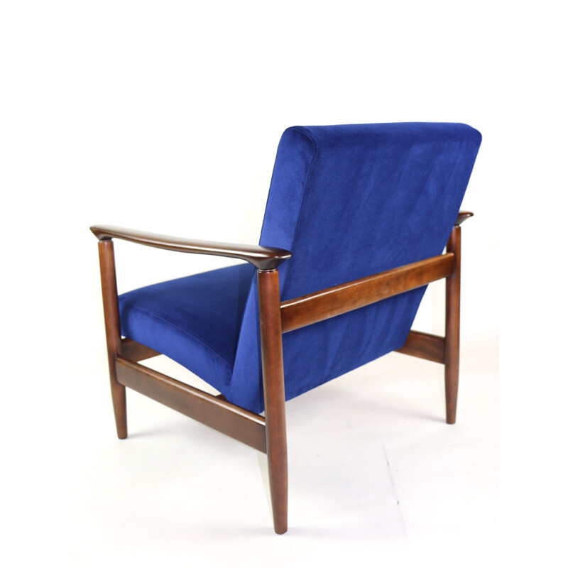 Vintage Blue Armchair by Edmund Homa, 1970s