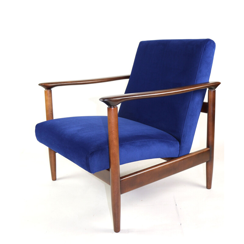 Vintage Blue Armchair by Edmund Homa, 1970s