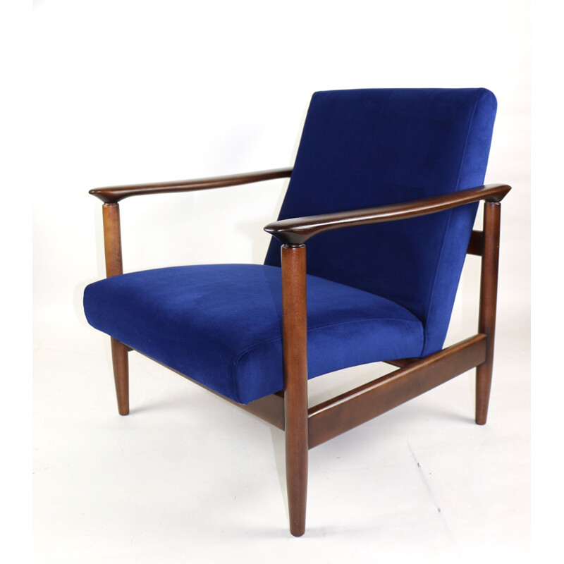 Vintage Blue Armchair by Edmund Homa, 1970s