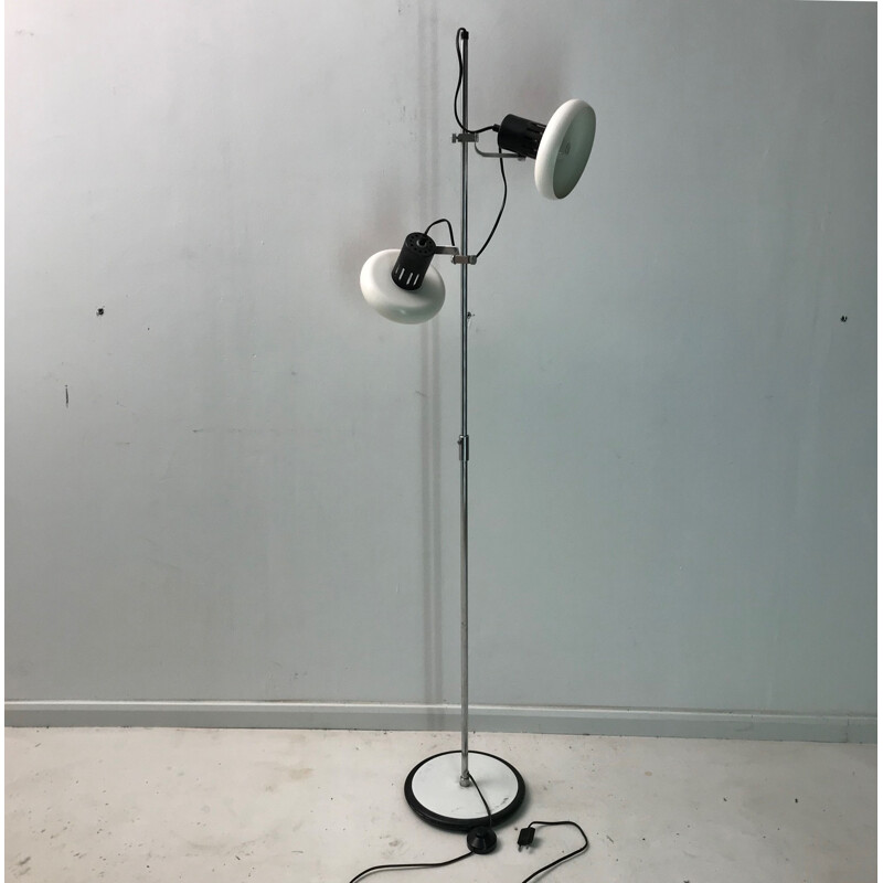 Vintage seventies floor lamp with 2 spots