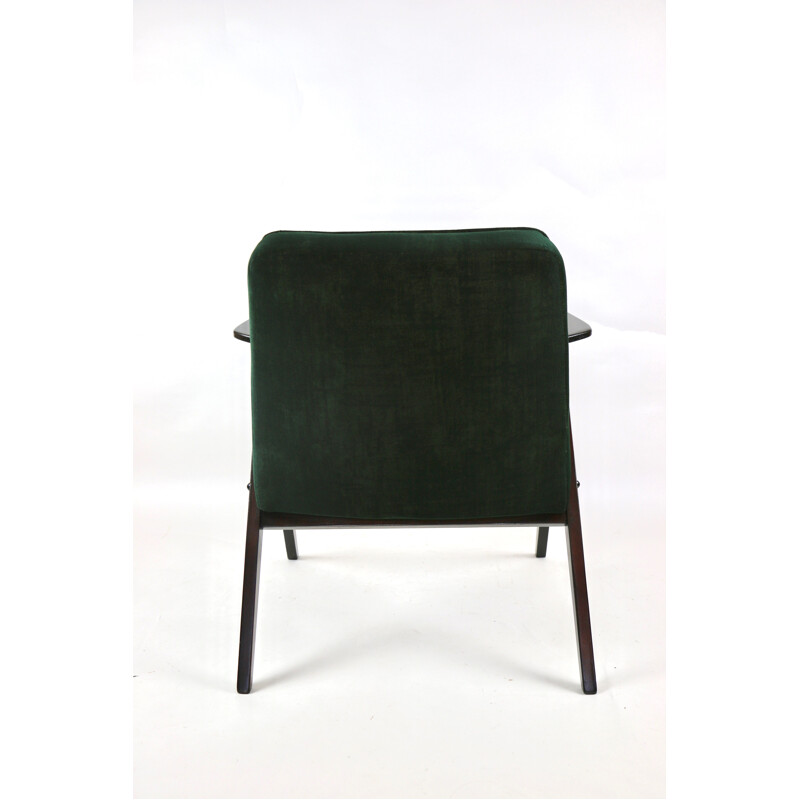 Vintage Green Gold Bunny Armchair by Józef Chierowski, 1970s