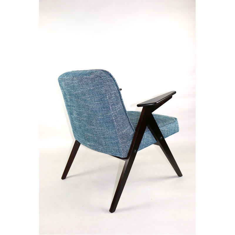 Vintage Blue Structural Armchair by Józef Chierowski, 1970s