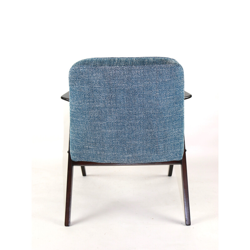 Vintage Blue Structural Armchair by Józef Chierowski, 1970s