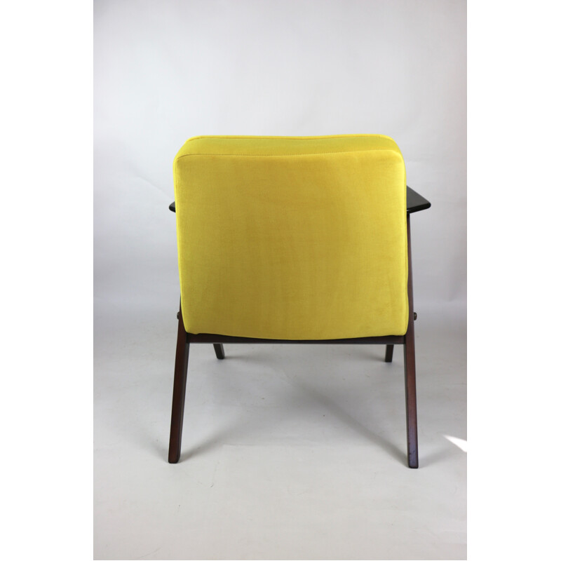 Vintage Yellow Armchair by Józef Chierowski, 1970s