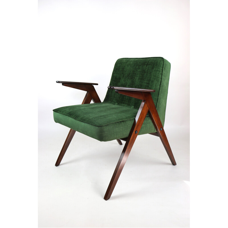 Vintage Green Armchair by Józef Chierowski, 1970s
