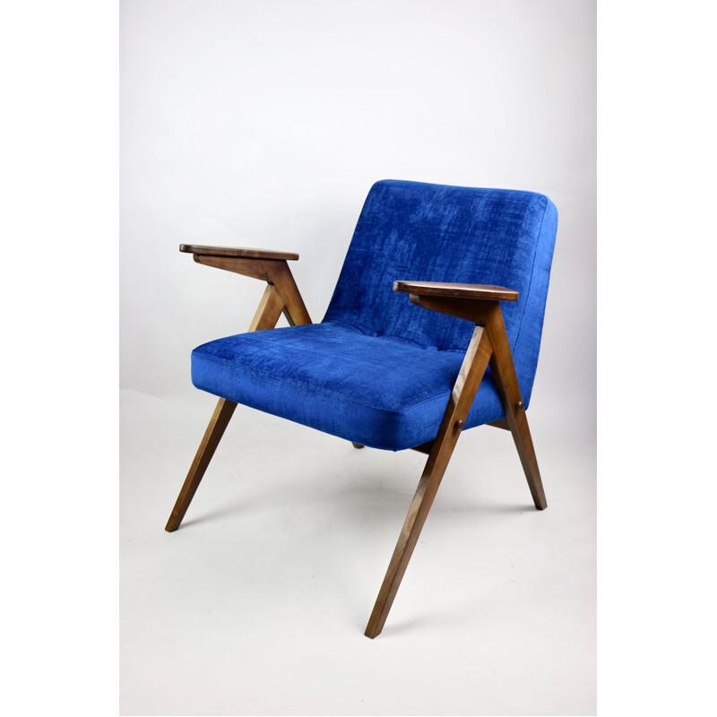 Fauteuil Vintage Blue Bunny de Józef Chierowski 1970