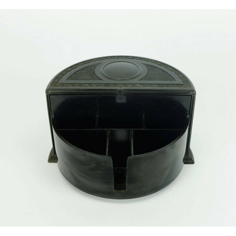Vintage Bakelite cigarette dispenser box linsden ware england black 1920s