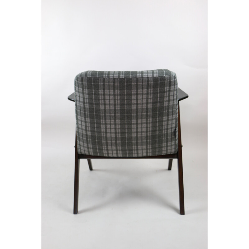 Vintage Black and Grey 366 Lounge Chair by Józef Chierowski, 1970s