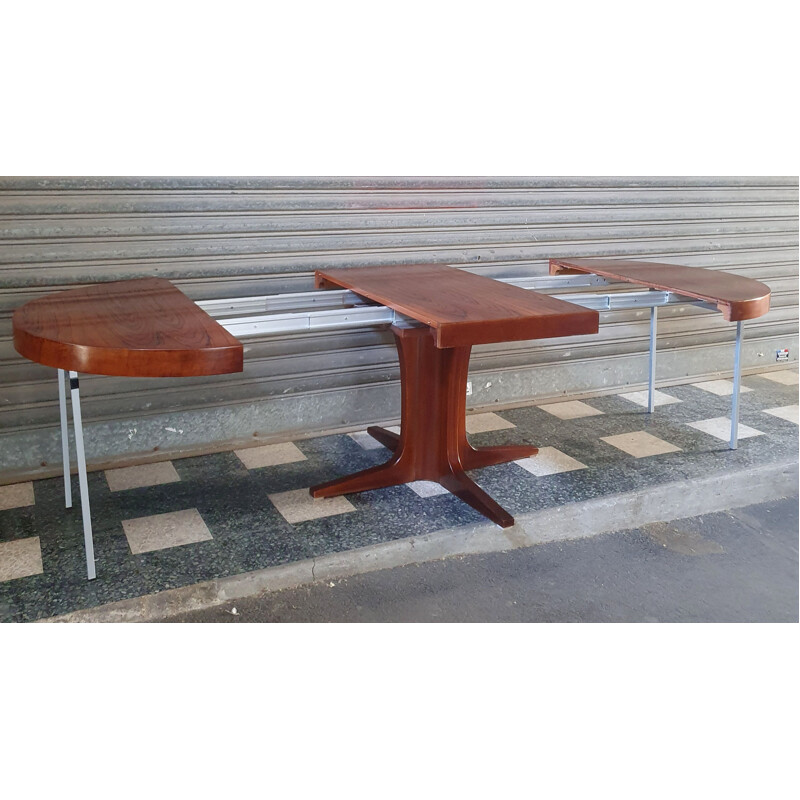 Table vintage De Luigi Bartolini Extensible Palissandre 1960