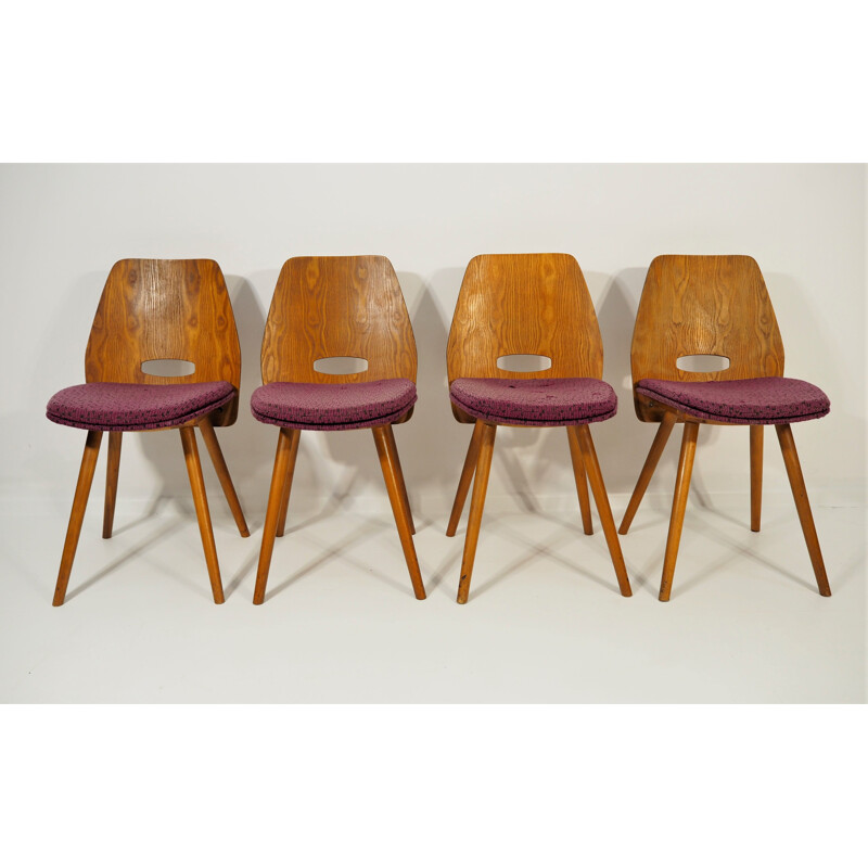 Set of 4 Vintage Chairs from Tatra Nábytok, 1960s