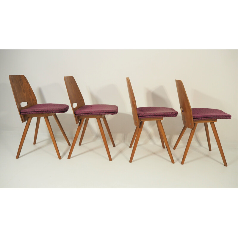 Set of 4 Vintage Chairs from Tatra Nábytok, 1960s