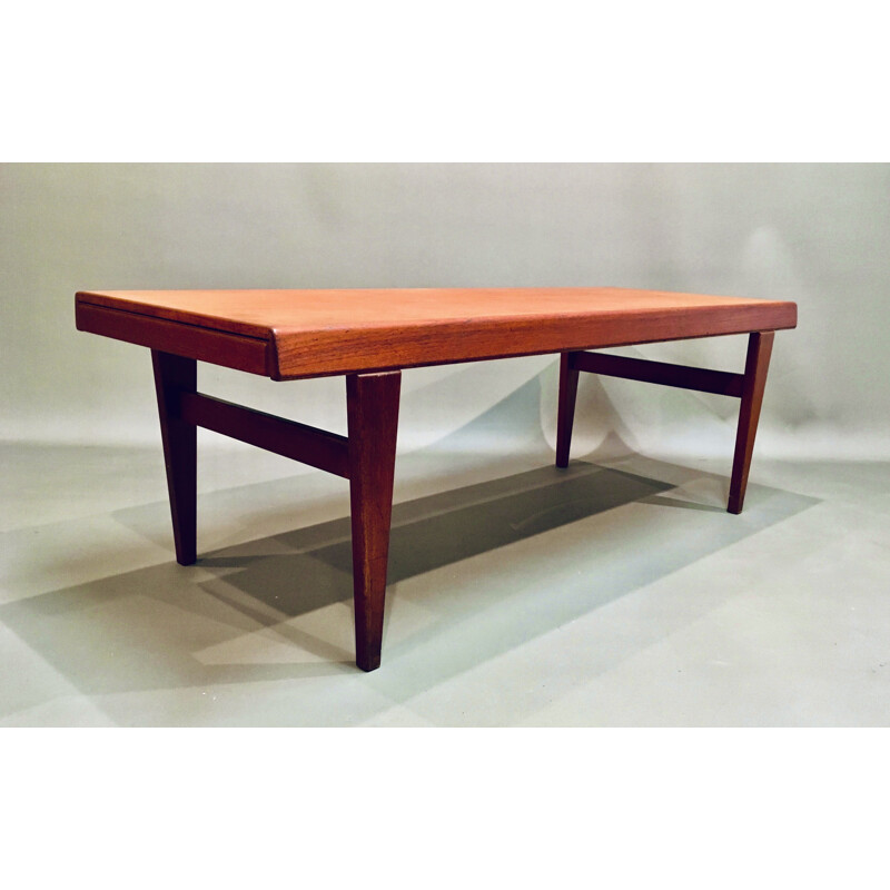 Vintage teak coffee table Johannes Andersen scandinavian 1950