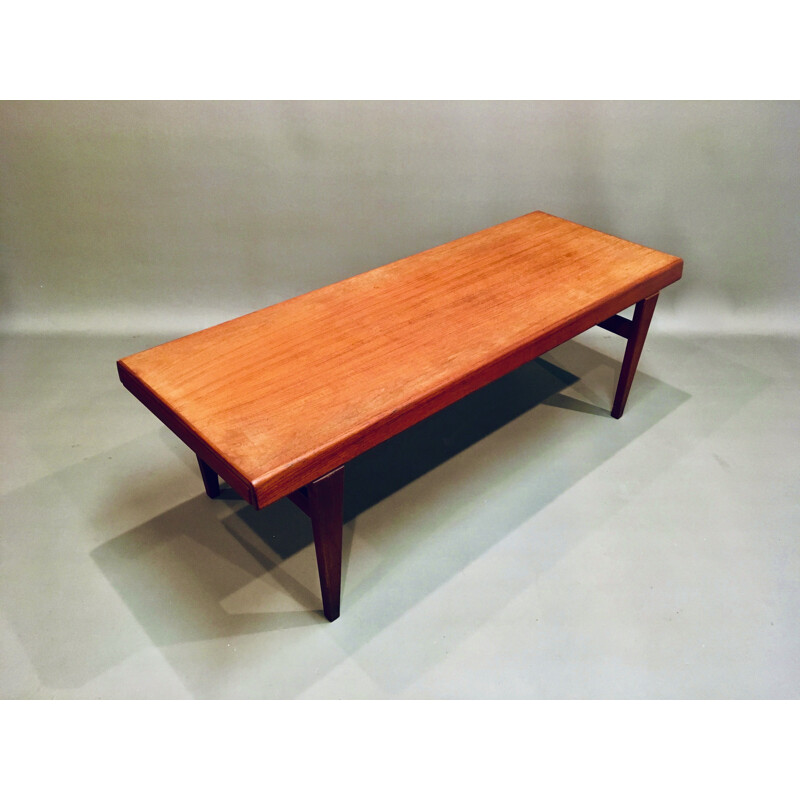 Vintage teak coffee table Johannes Andersen scandinavian 1950