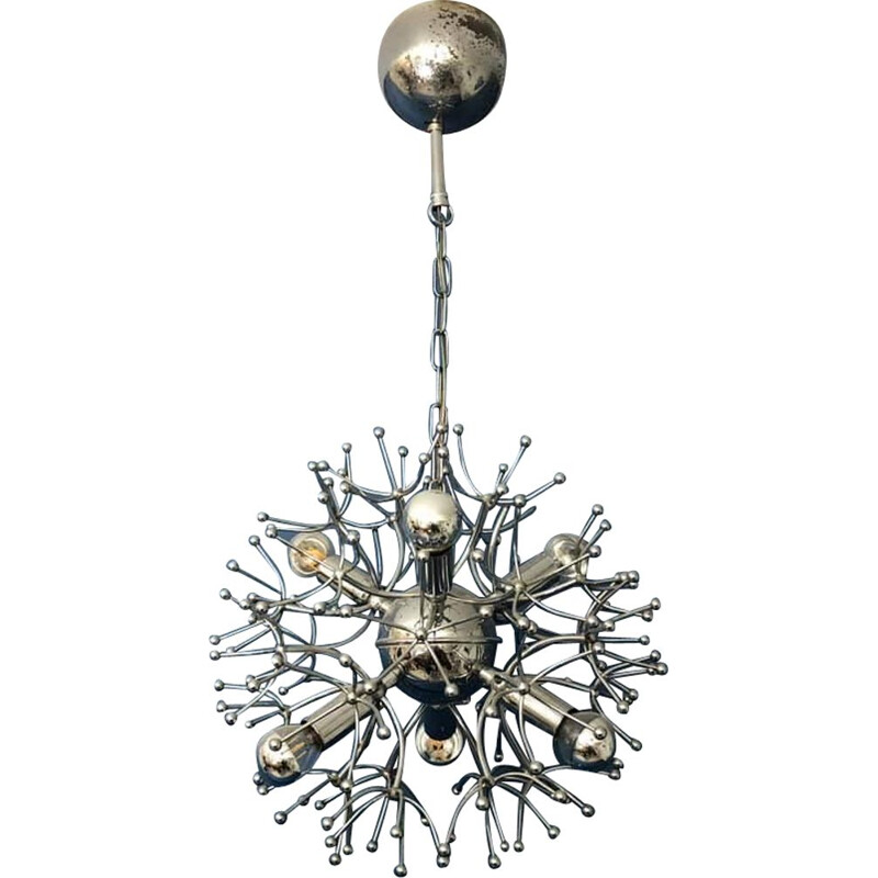 Vintage sputnik chandelier by G. Sciolari, 1960