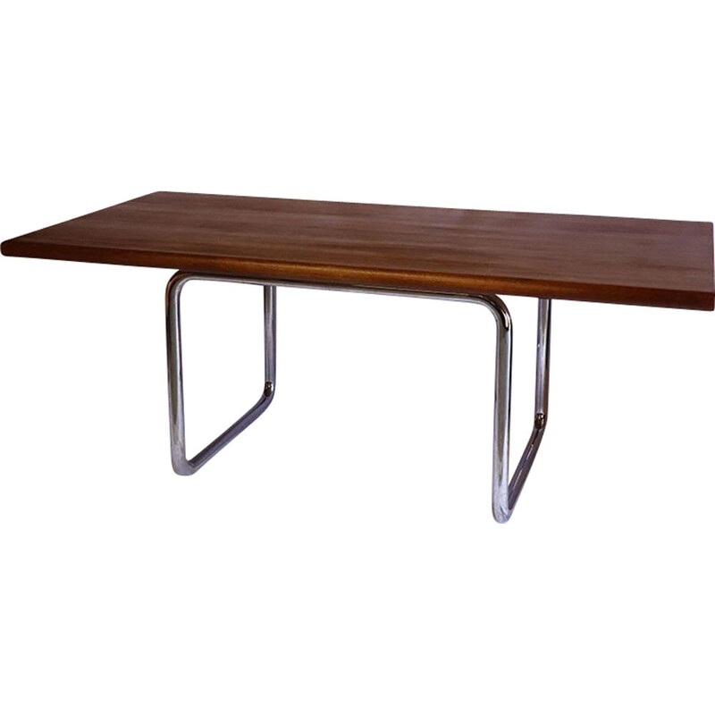 Vintage teak and metal table 1970