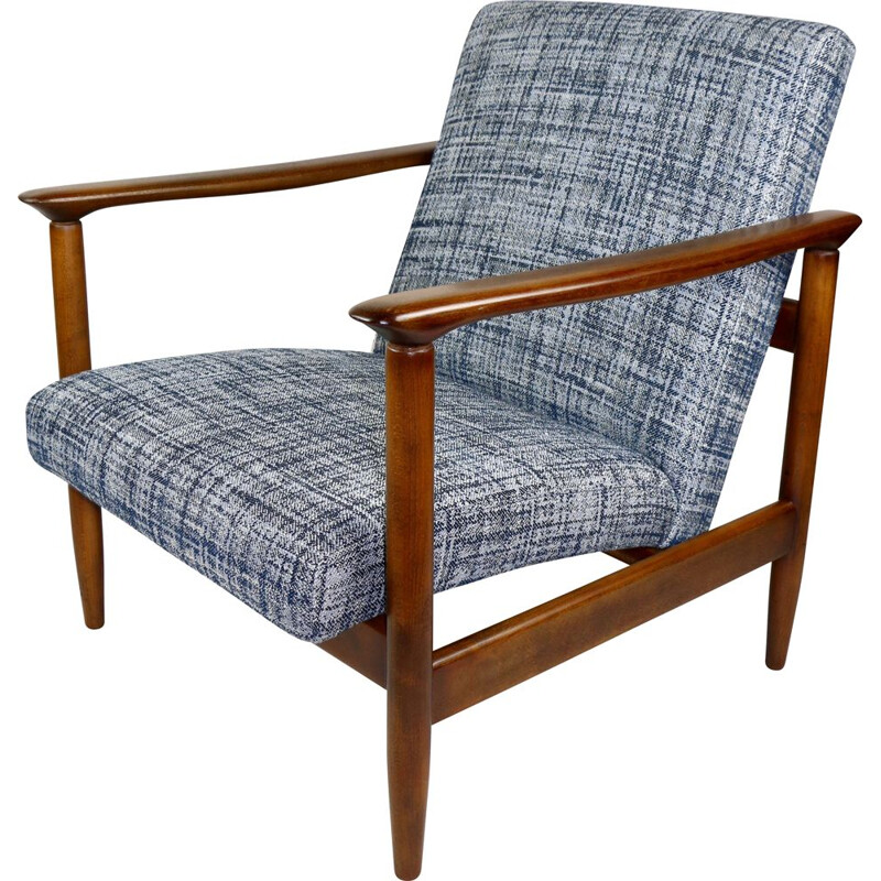 Vintage Blue Armchair by Edmund Homa, 1970s