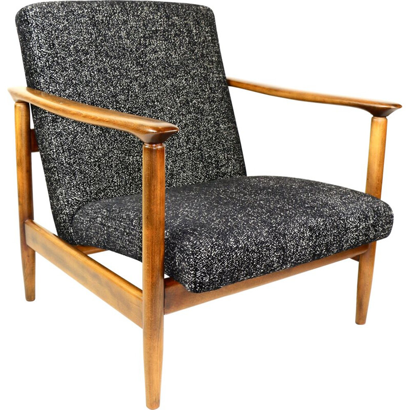 Vintage Black Armchair by Edmund Homa, 1970s