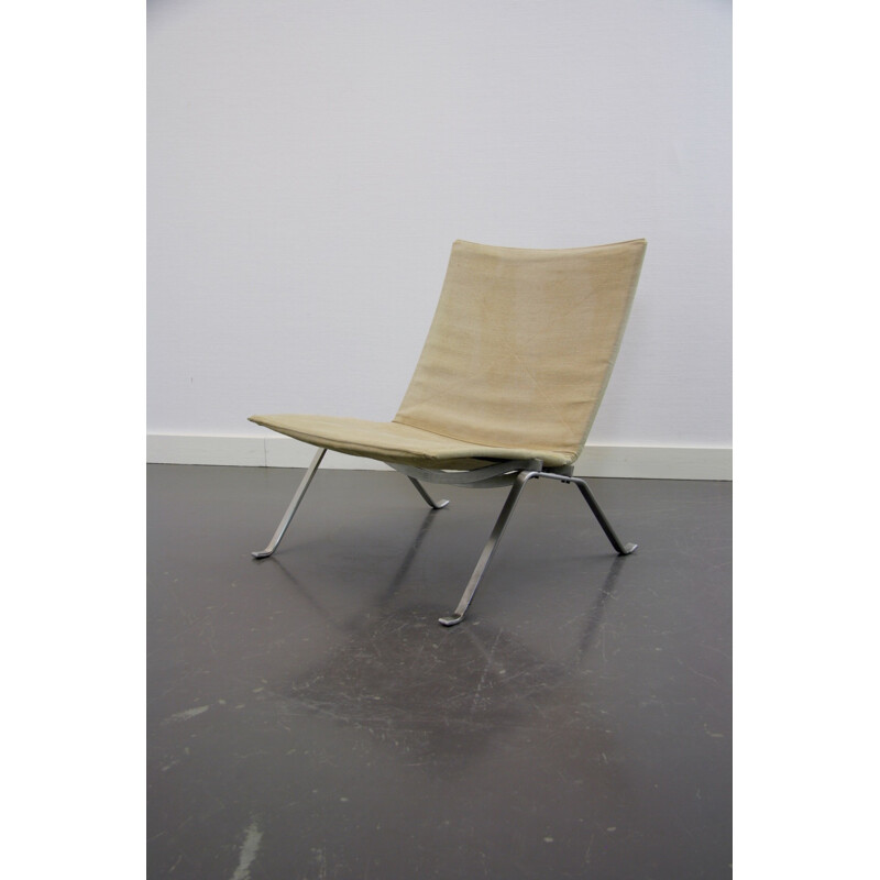 Fritz Hansen "PK22" chair in white, Poul KJAERHOLM - 1960s