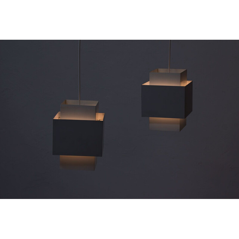 Pair of vintage Selectra Pendant Lamps by Hans-Agne Jakobsson, 1960s