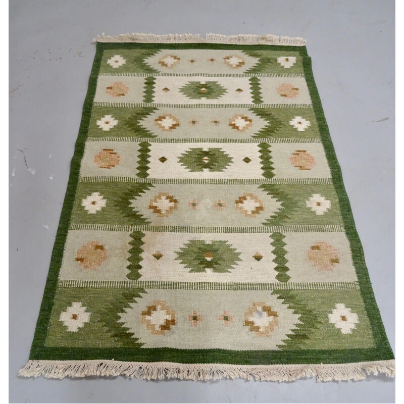 Vintage rug Röllakan,Sweden 1950