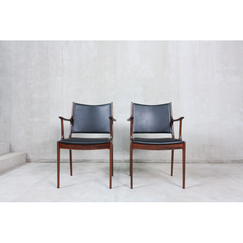 Pair of vintage Rosewood Dining Chairs by Johannes Andersen for Uldum Møbelfabrik, 1960s