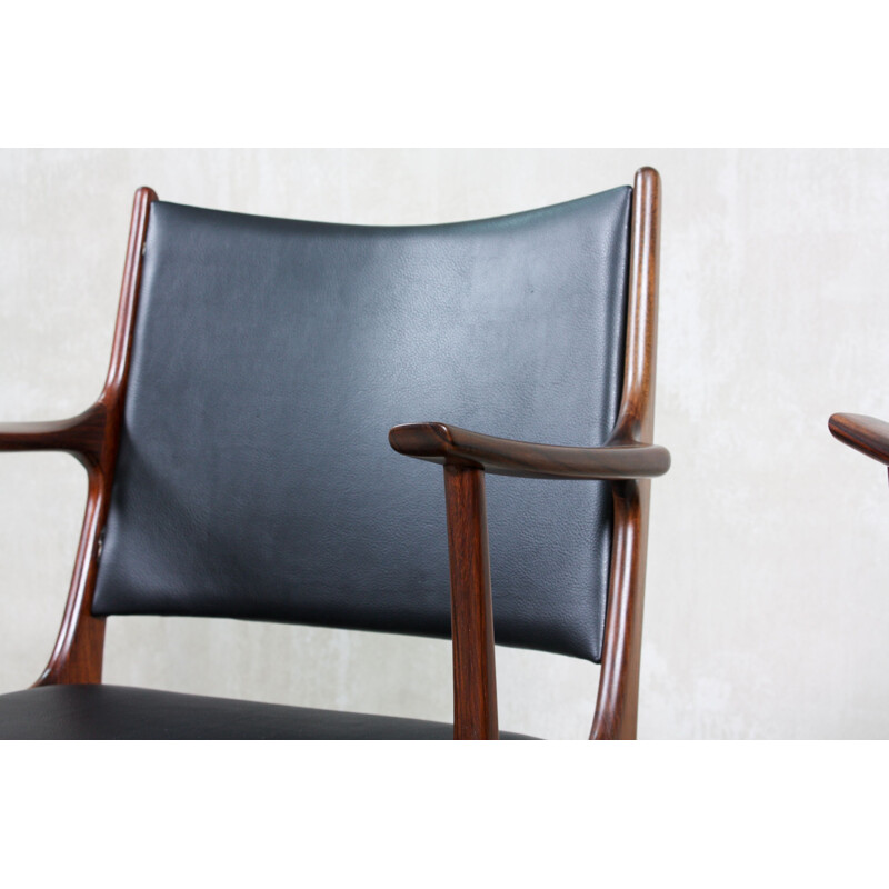 Paire de chaises à manger vintage en palisandre par Johannes Andersen pour Uldum Møbelfabrik, 1960