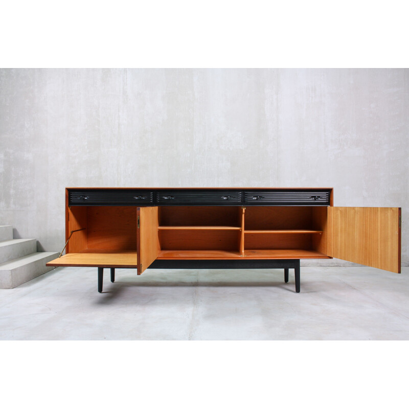 Vintage Teak & Black Sideboard,British  1960s