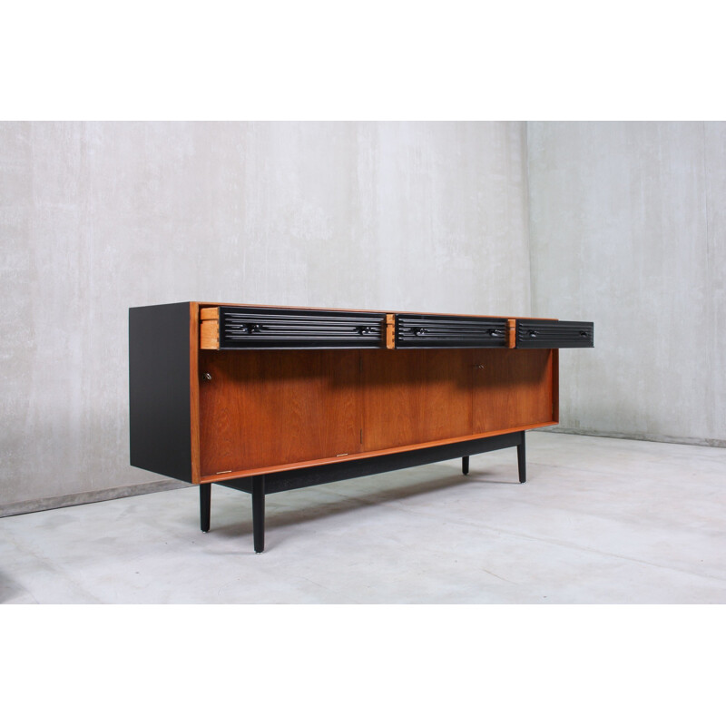 Vintage Teak & Black Sideboard,British  1960s