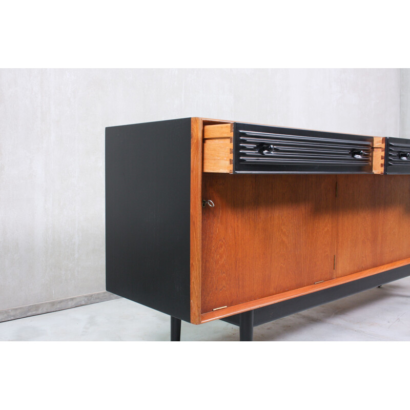 Vintage Teak & Black Sideboard,British  1960s