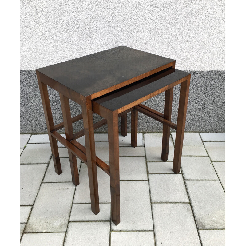 Set of Two Nesting Tables, Model No. 50, Designed by Jindrich Halabala, 1930s