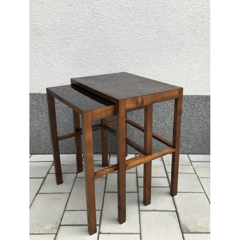 Set of Two Nesting Tables, Model No. 50, Designed by Jindrich Halabala, 1930s