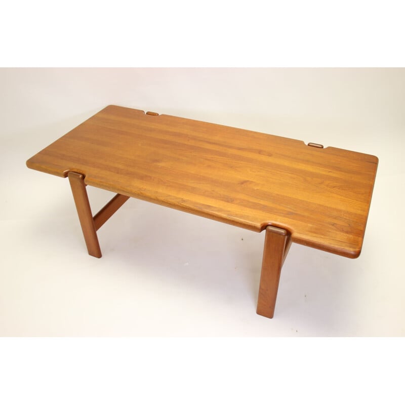 Table basse vintage en teck scandinave 1960