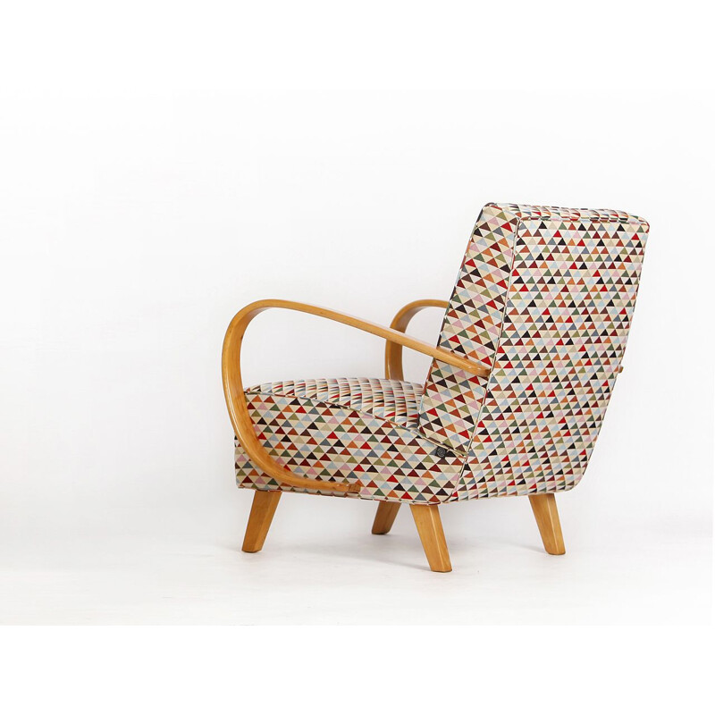 Vintage Armchair by Jindrich Halabala for Spojene UP Zavody, 1940s