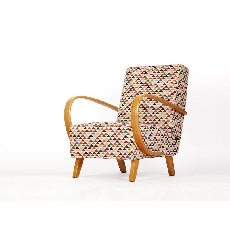 Vintage Armchair by Jindrich Halabala for Spojene UP Zavody, 1940s