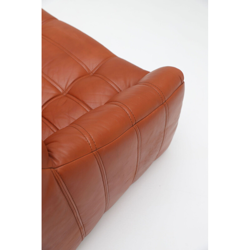 Vintage leather sofa Rolf Benz 1970s